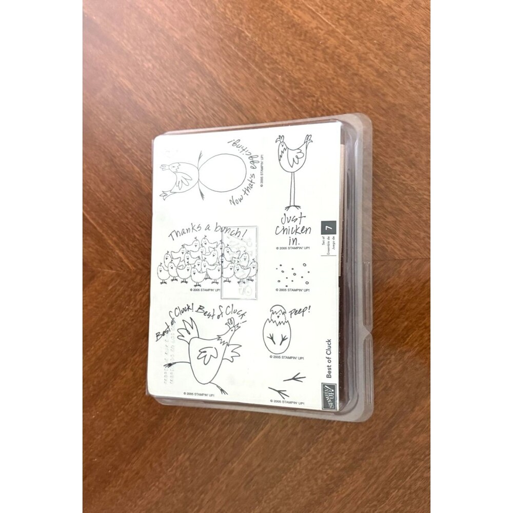 Lot of 6 Stampin Up Wood Mounted Stamp Set